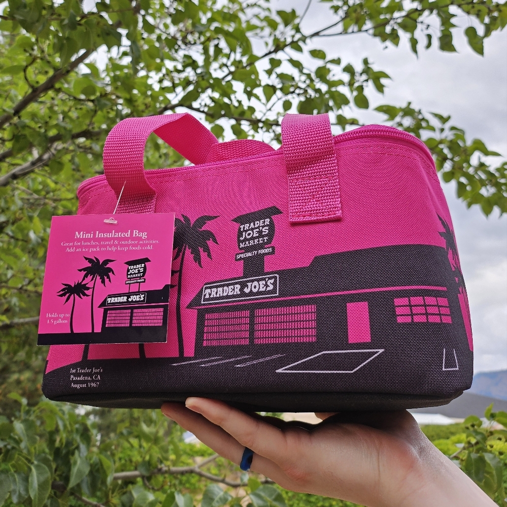Trader Joes Mini Tote Bag - Fuschia